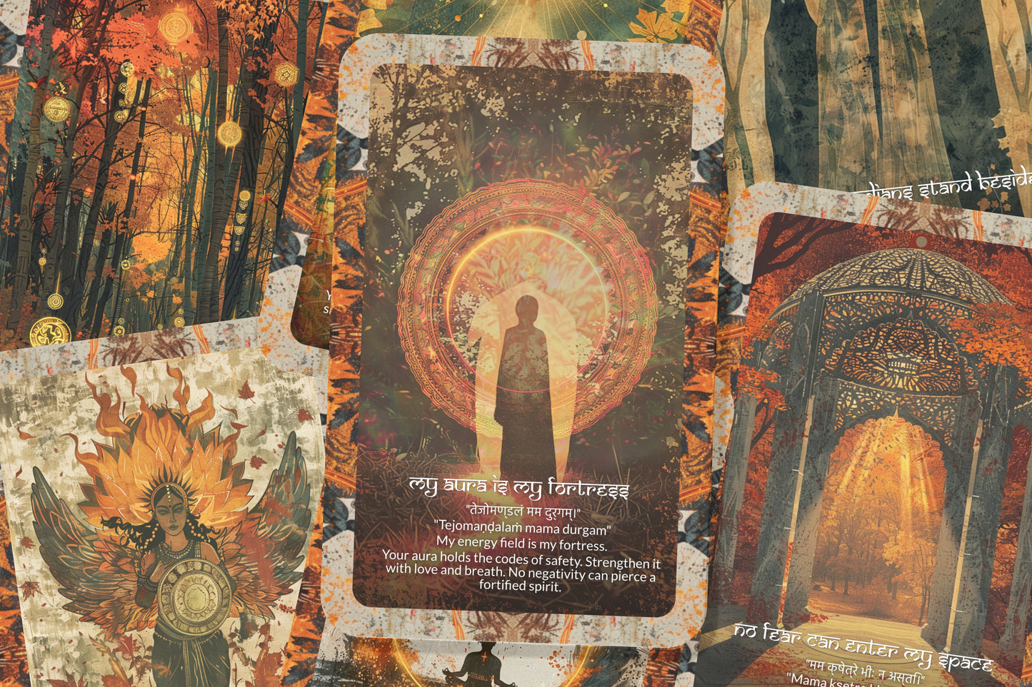 Protection Mantra – A Sacred Shield Oracle Deck – 22 Oracle Cards – Boundaries of Light and Energy