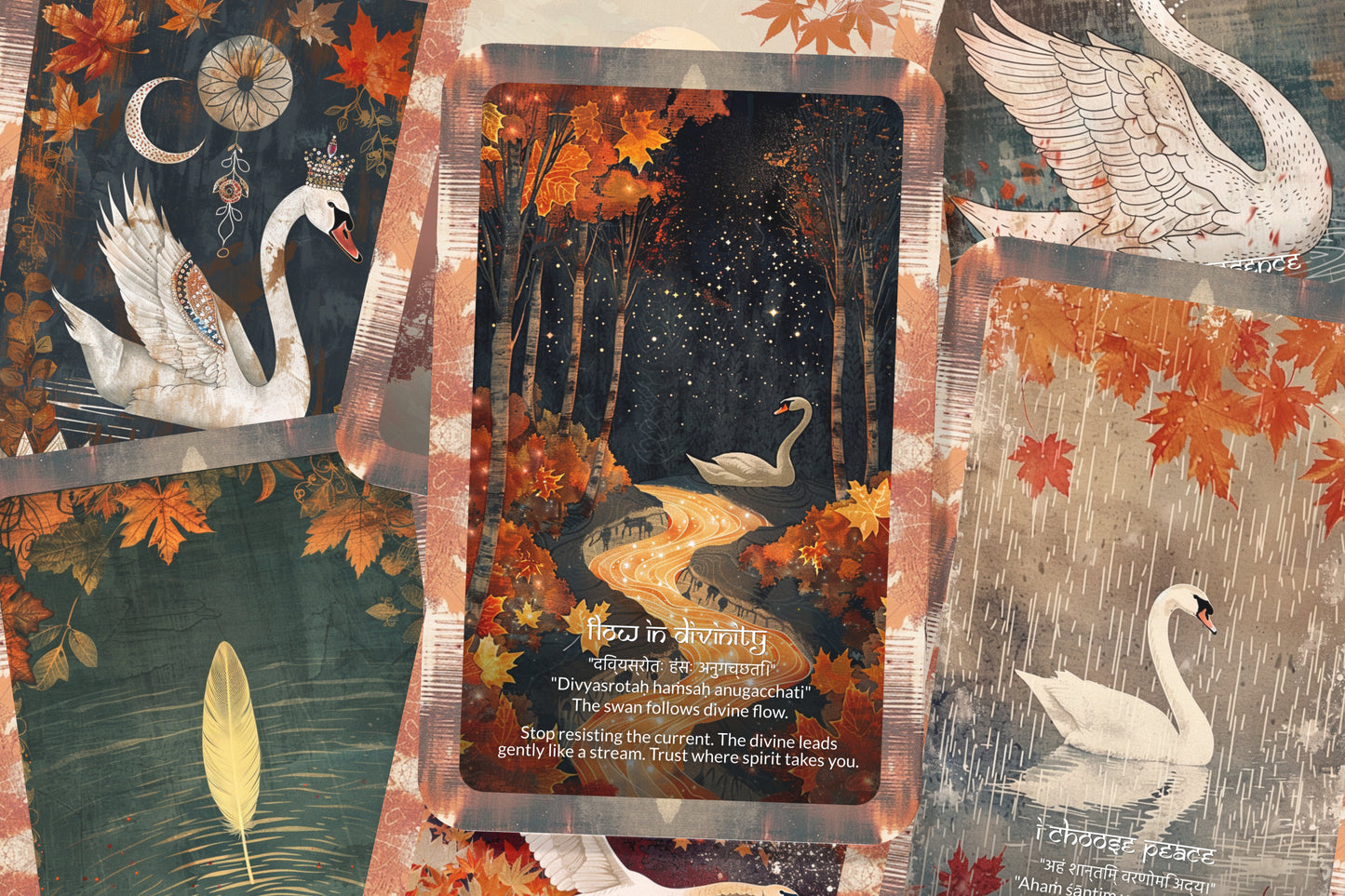 Swan Grace Mantra – A Beauty & Balance Oracle Deck – 22 Oracle Cards – Moving in Sacred Elegance