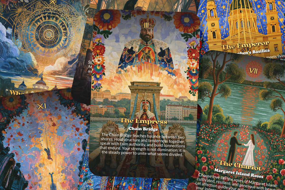 The Tarot of Budapest – A Danube Mysticism Tarot Deck – 22 Tarot Cards – Thermal Waters and Hungarian Heritage