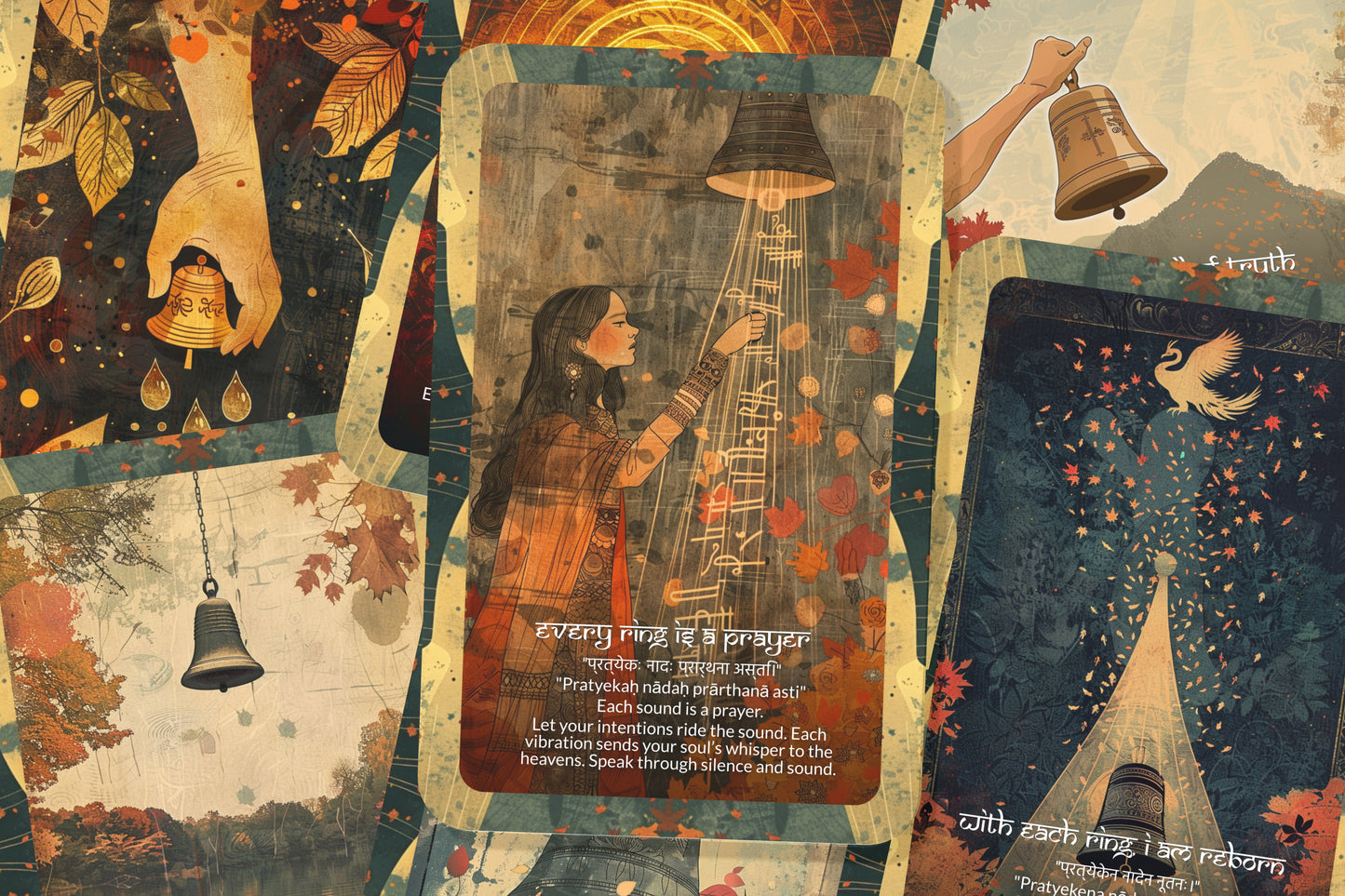 Temple Bell Mantra – A Vibration Oracle Deck – 22 Oracle Cards – Awakening Through Sacred Sound