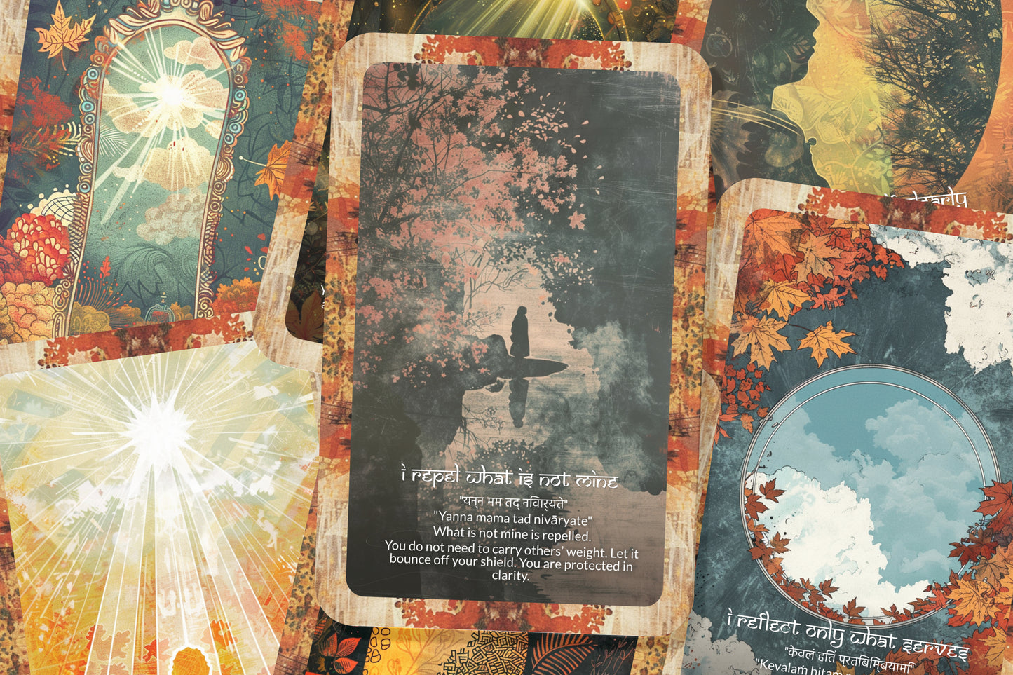 Mirror Shield Mantra – A Psychic Protection Oracle Deck – 22 Oracle Cards – Reflect, Deflect, Empower