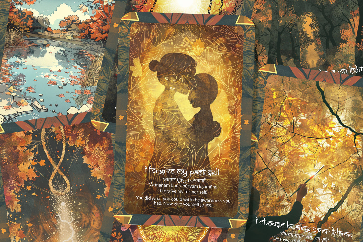 Forgiveness Mantra – A Heart Healing Oracle Deck – 22 Oracle Cards – Release, Renew, and Liberate