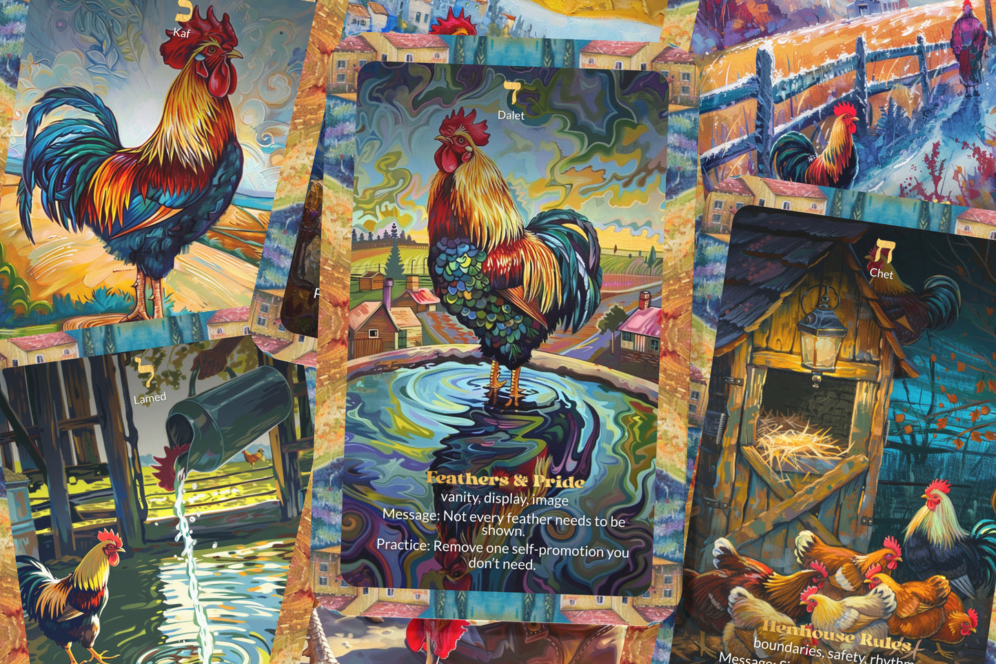 The Rooster Prince Oracle – 22 Oracle Cards – Wake the Sleeping Soul
