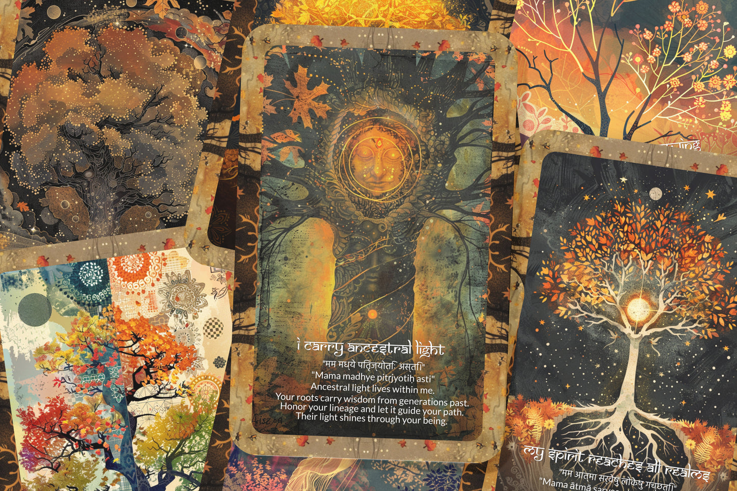 Tree of Life Mantra – A Sacred Blueprint Oracle Deck – 22 Oracle Cards – Rooted in the Cosmic Design