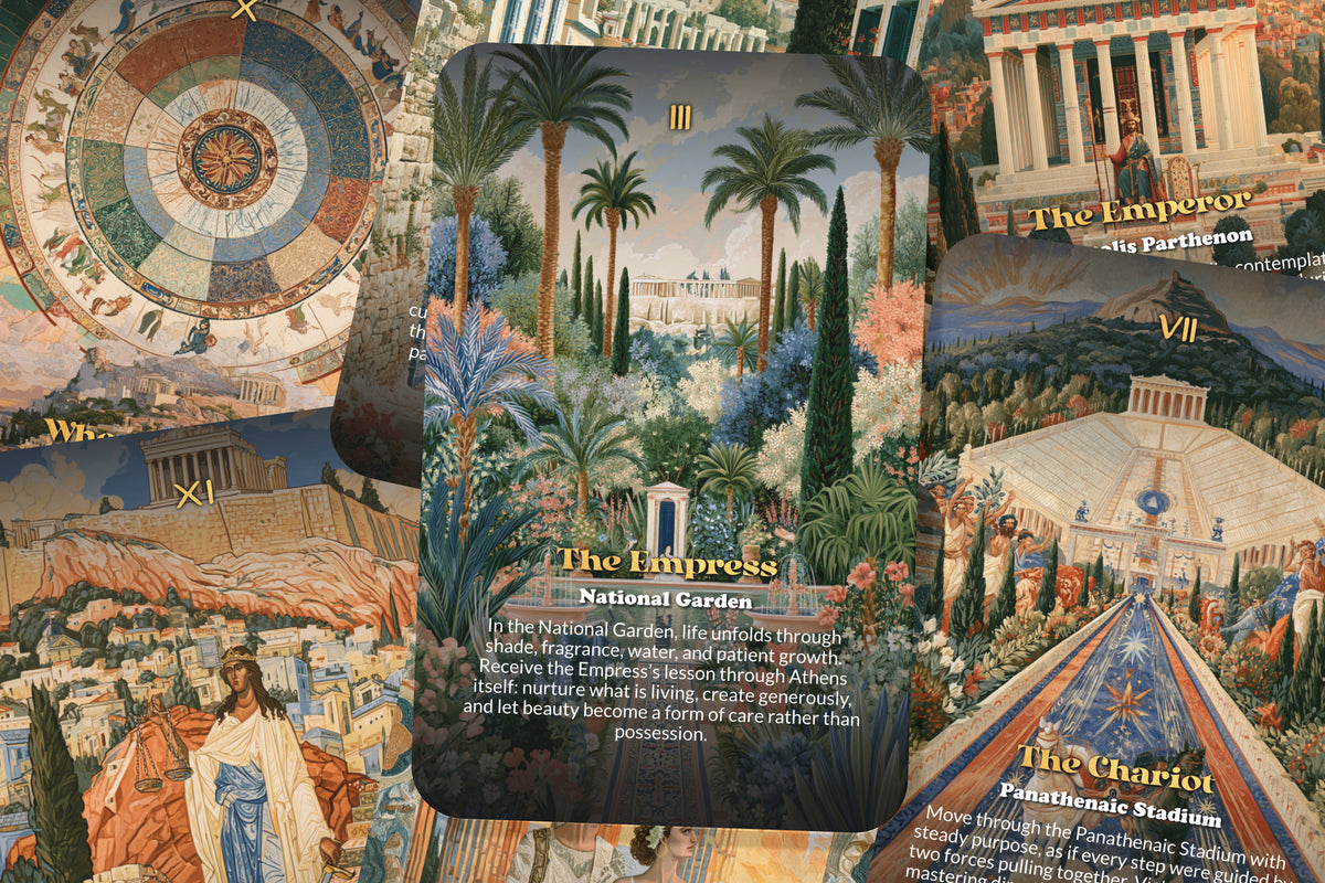 The Tarot of Athens – An Ancient Greek Wisdom Tarot Deck – 22 Tarot Cards – Myths and Mysteries of the Acropolis