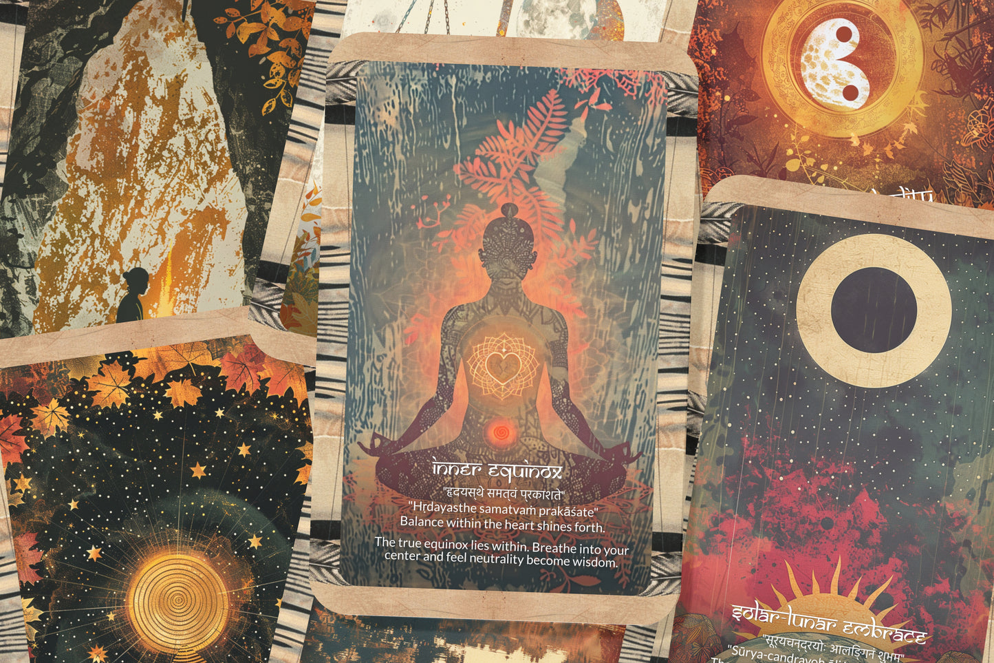 Equinox Mantra – A Balance and Transition Oracle Deck – 22 Oracle Cards – Aligning Light and Dark