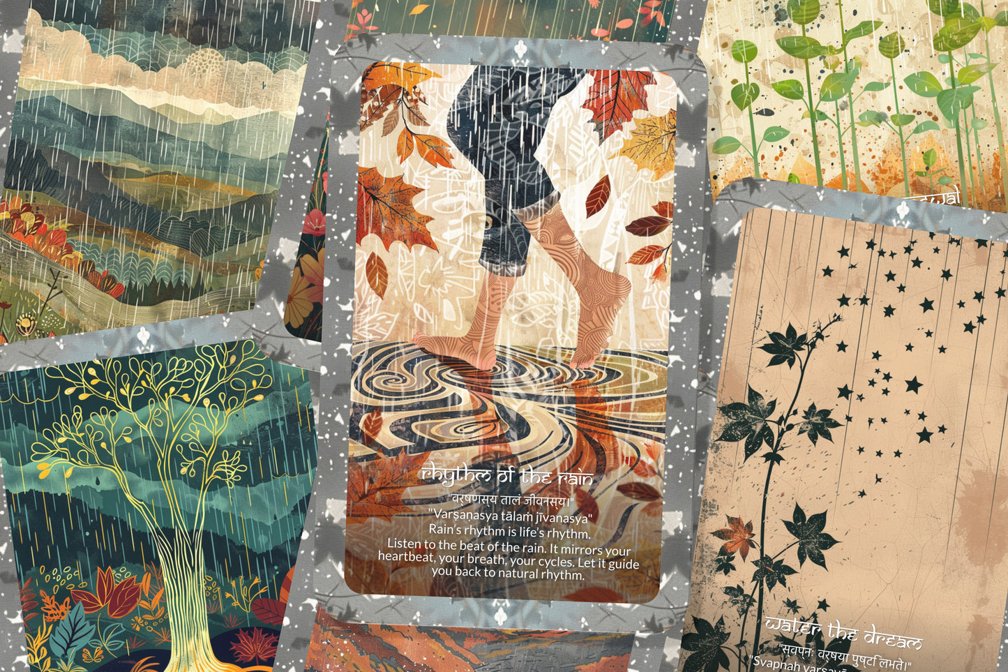 Rain Mantra – A Blessing Waters Oracle Deck – 22 Oracle Cards – Renewal Through Sacred Showers
