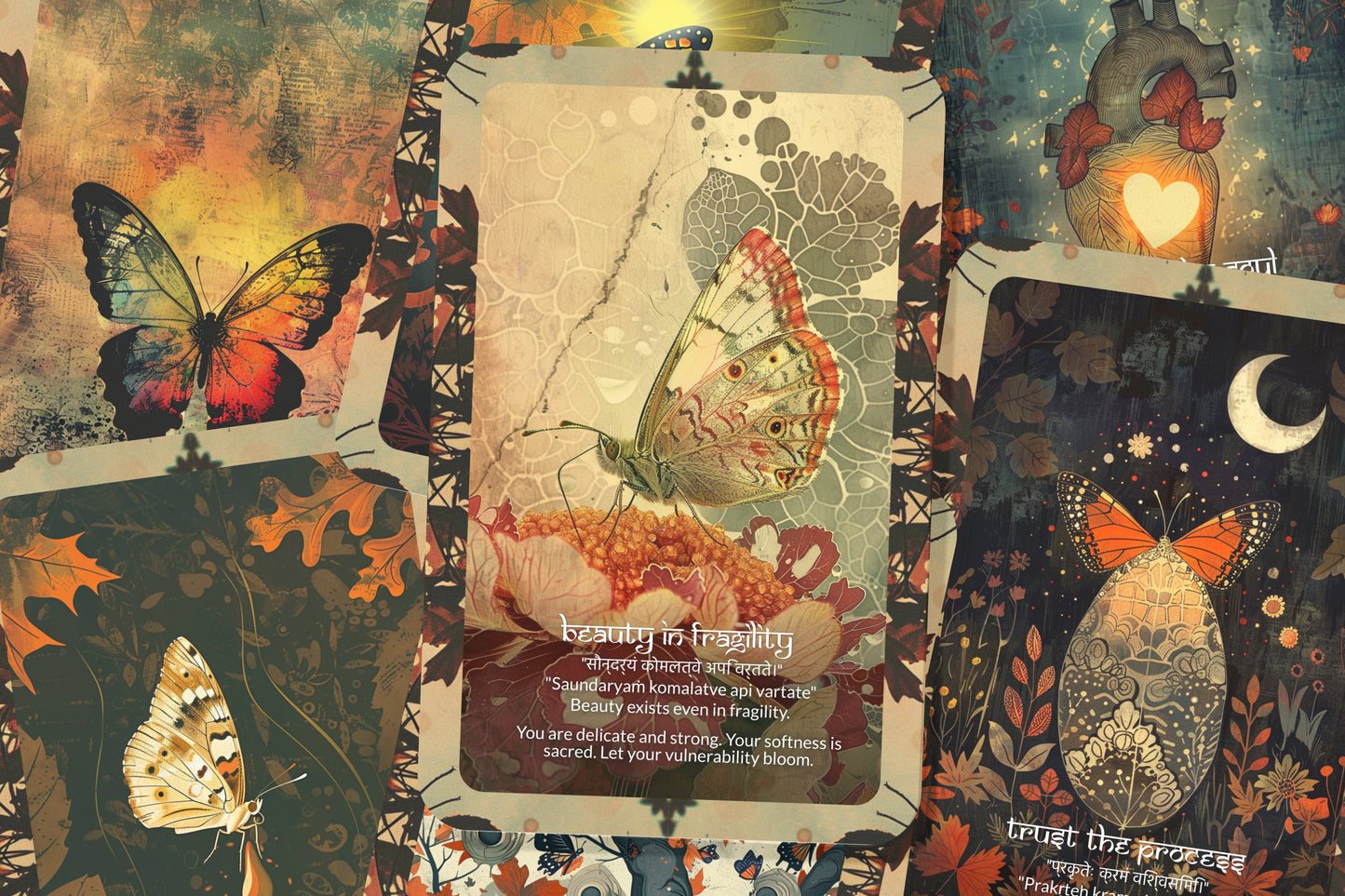 Butterfly Mantra – A Transformation Oracle Deck – 22 Oracle Cards – Metamorphosis of the Soul