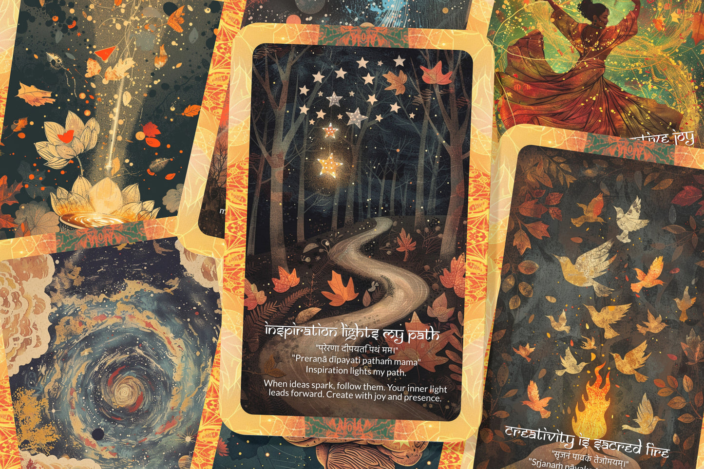 Creativity Mantra – A Soul Expression Oracle Deck – 22 Oracle Cards – Birthing Art from Spirit