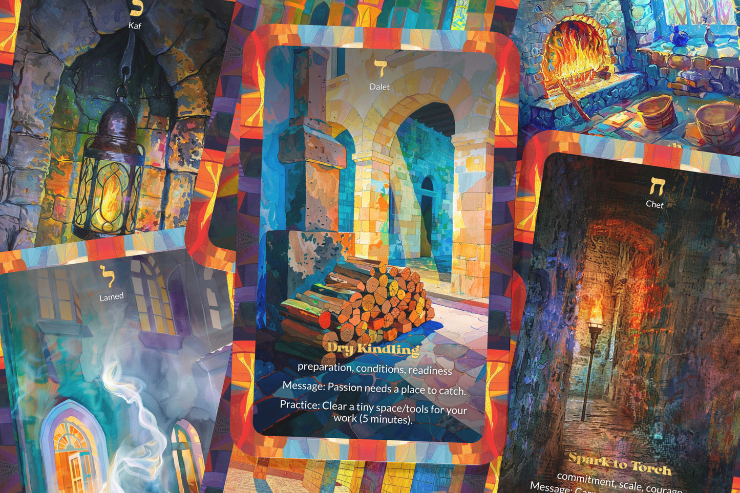The Fire in the Heart Oracle – 22 Oracle Cards – Ignite Your Inner Flame