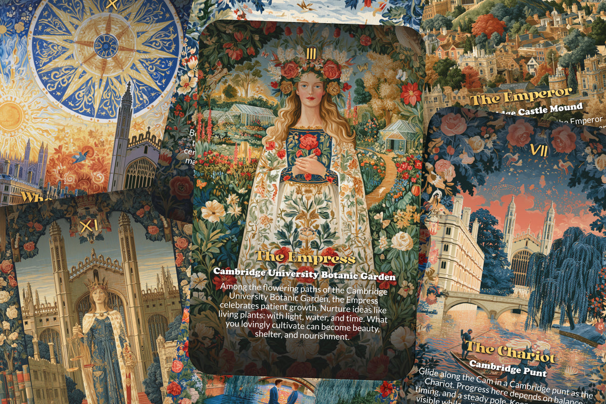 The Tarot of Cambridge – An Academic Wisdom Tarot Deck – 22 Tarot Cards – Ancient Colleges and Intellectual Discovery