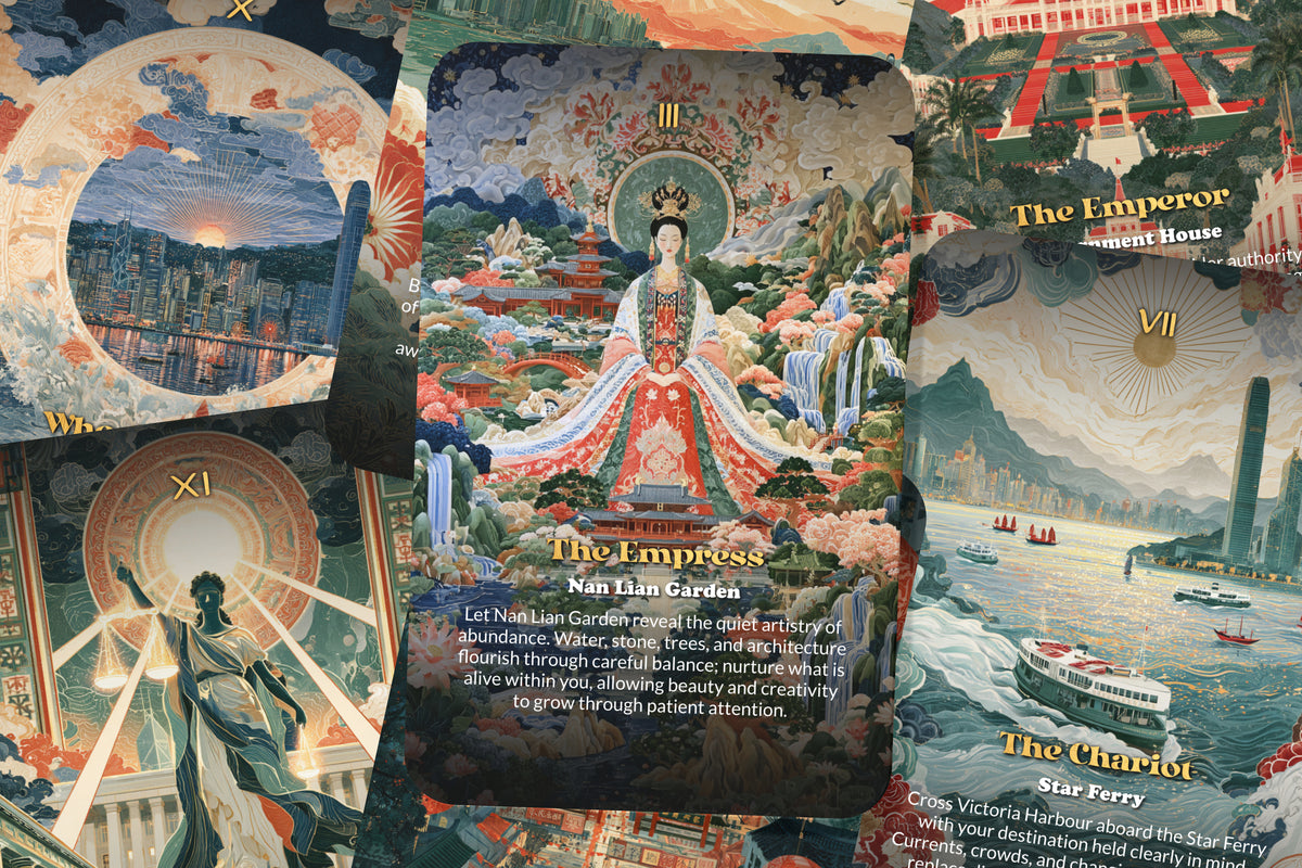 The Tarot of Hong Kong – A Dragon City Tarot Deck – 22 Tarot Cards – Eastern Wisdom and Harbour Energy