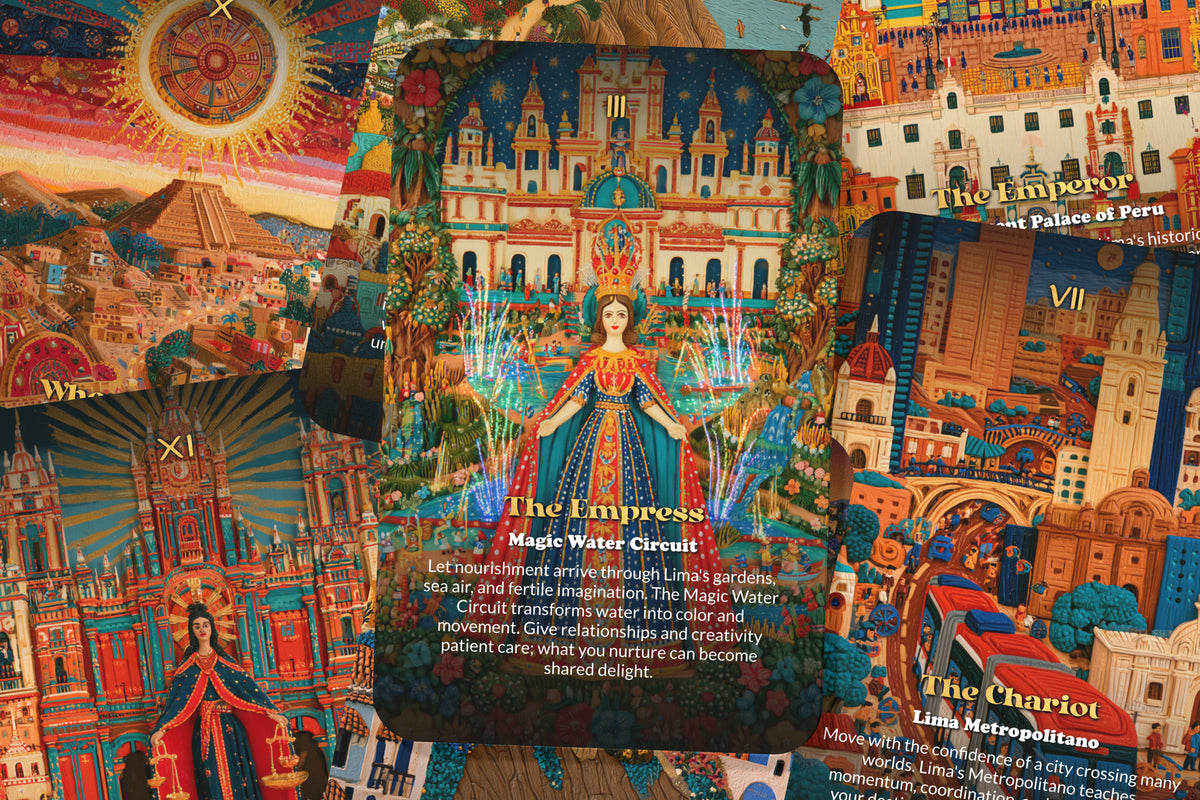 The Tarot of Lima – A Peruvian Heritage Tarot Deck – 22 Tarot Cards – Coastal Mysteries and Andean Ancestral Wisdom