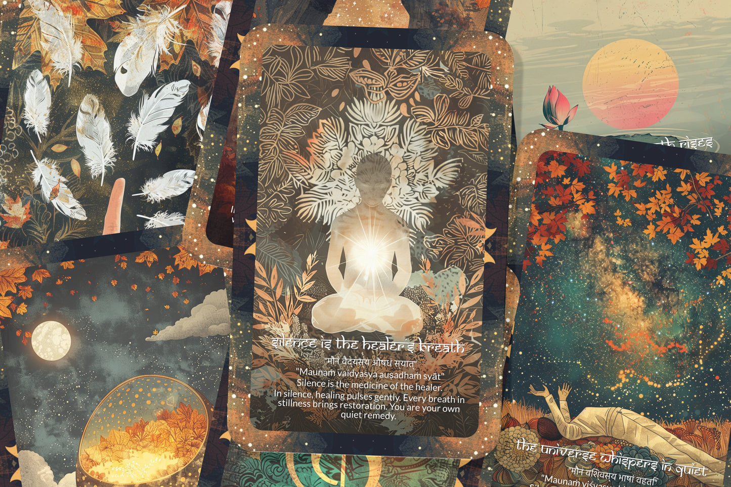 Silence Mantra – A Stillness Oracle Deck – 22 Oracle Cards – Truth in the Quiet Spaces