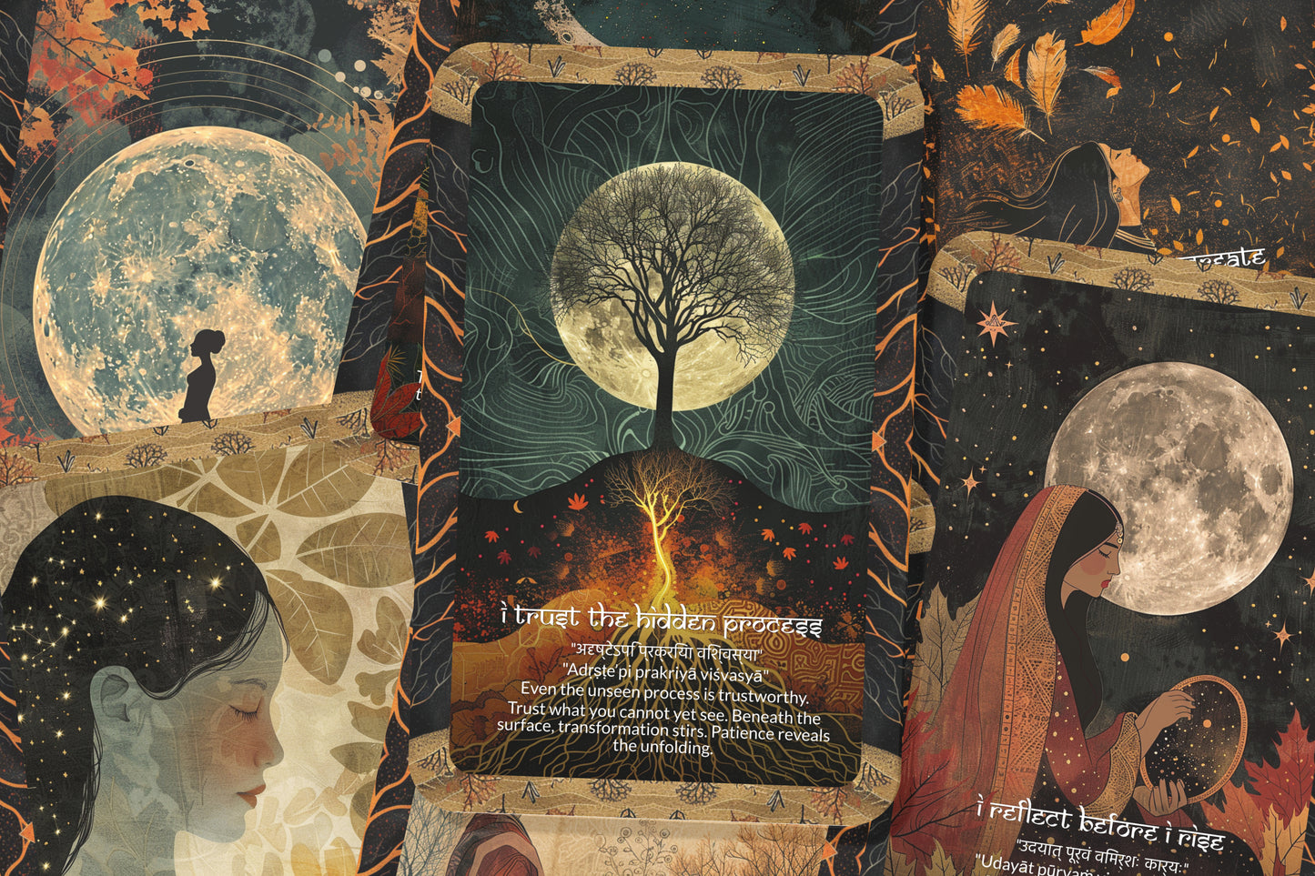 New Moon Mantra – A Seed of Intention Oracle Deck – 22 Oracle Cards – Begin Anew with the Dark Moon