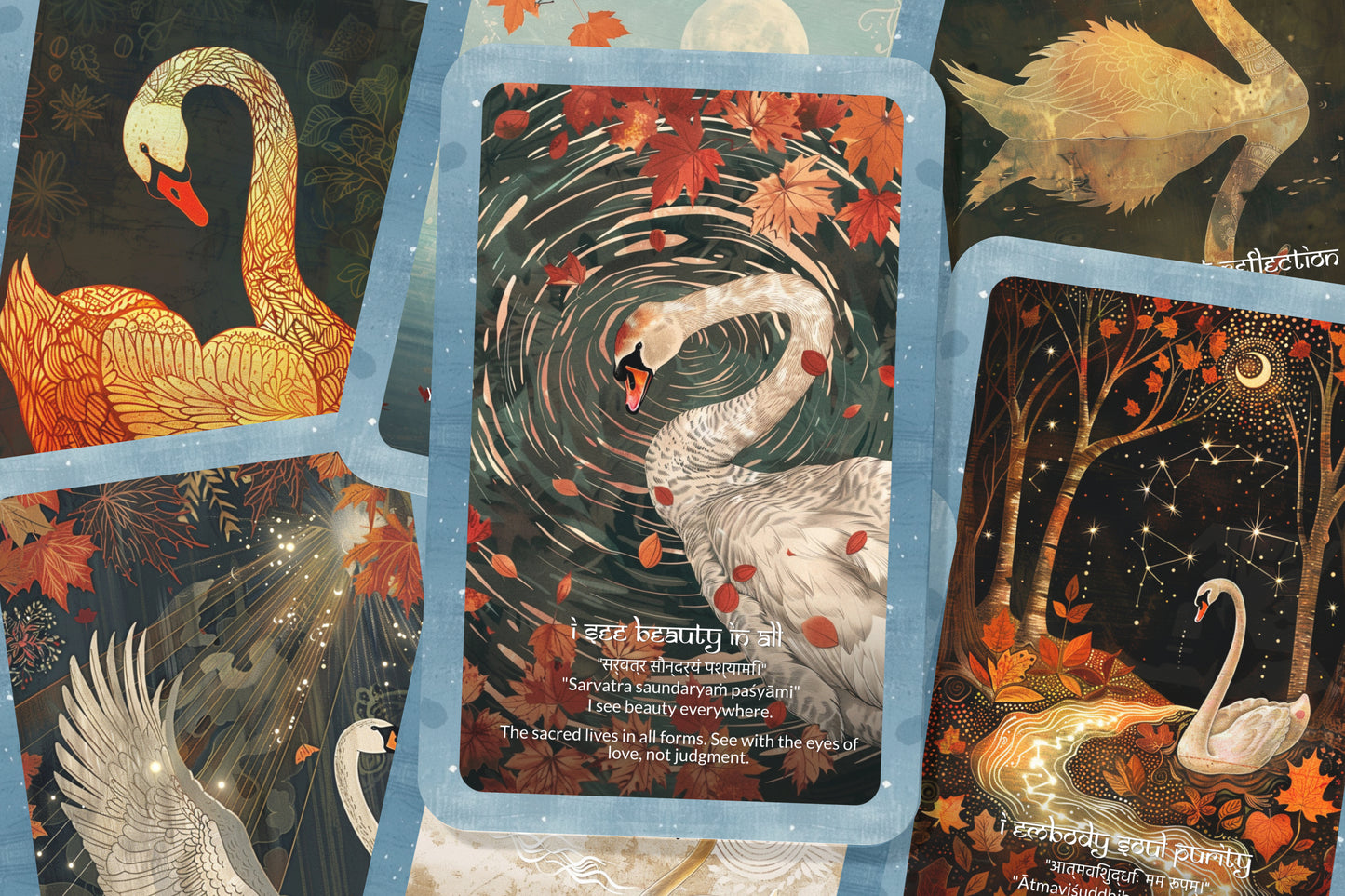 Swan Mantra – A Soul Serenity Oracle Deck – 22 Oracle Cards – Poise, Purity, and Peace