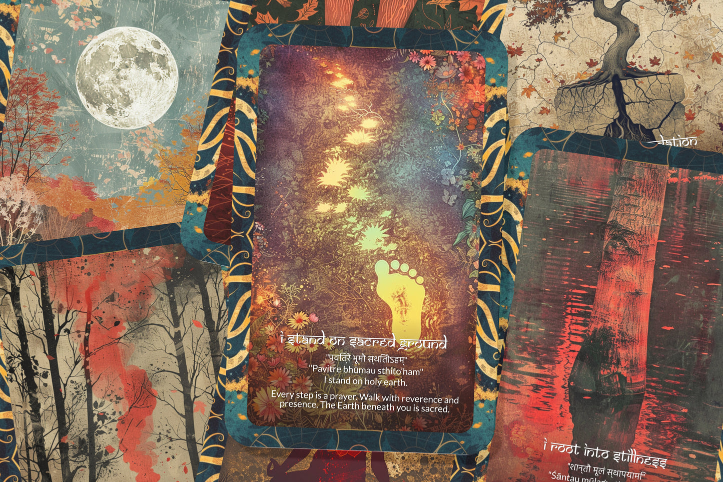 Root (Grounding) Mantra – A Stability Oracle Deck – 22 Oracle Cards – Anchoring into Earth Power