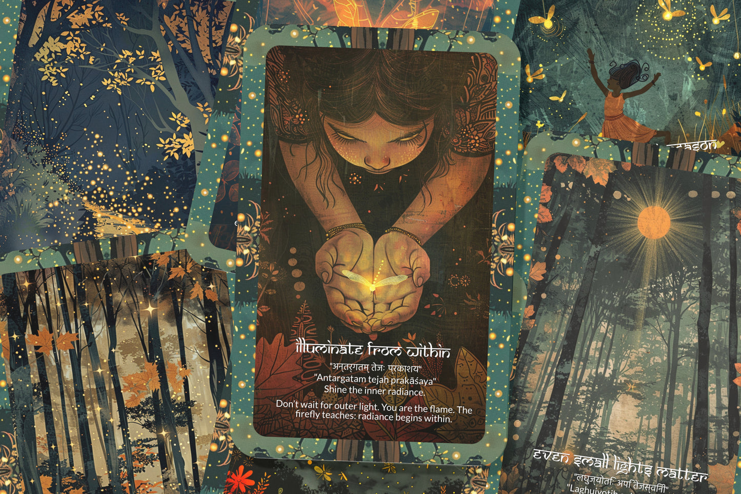 Firefly Mantra (Inner Spark) – A Light Within Oracle Deck – 22 Oracle Cards – Illuminating the Darkness