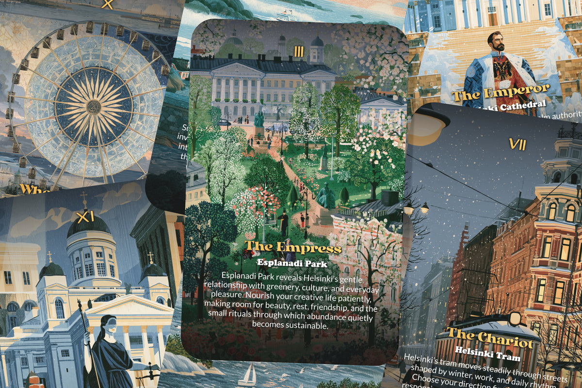 The Tarot of Helsinki – A Nordic Nature Tarot Deck – 22 Tarot Cards – Forests, Sea, and Finnish Mysticism