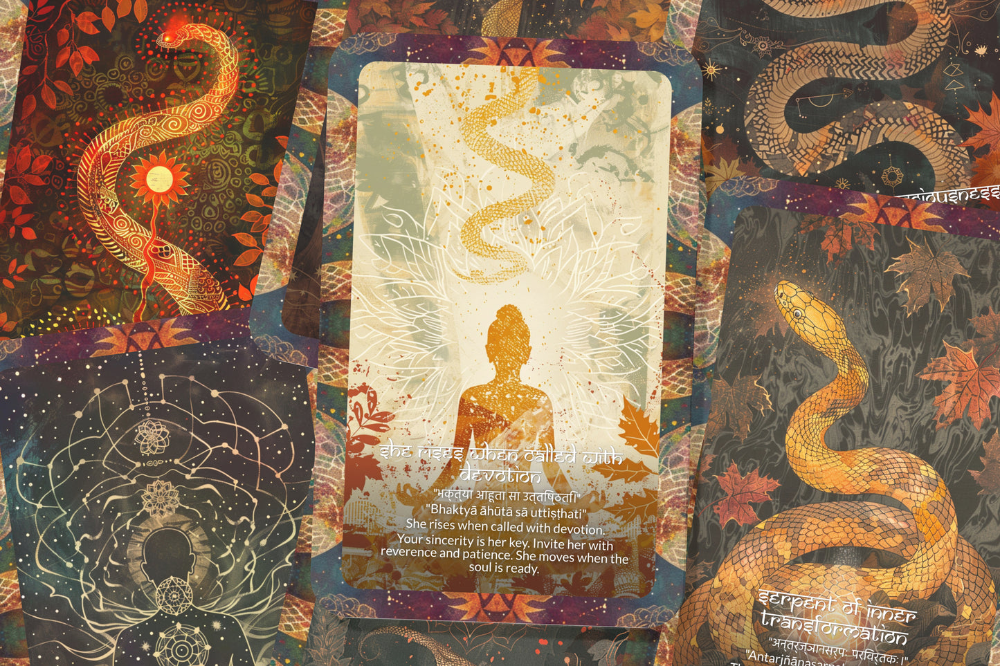 Kundalini (Serpent) Mantra – A Spiritual Awakening Oracle Deck – 22 Oracle Cards – Rise of the Coiled Power