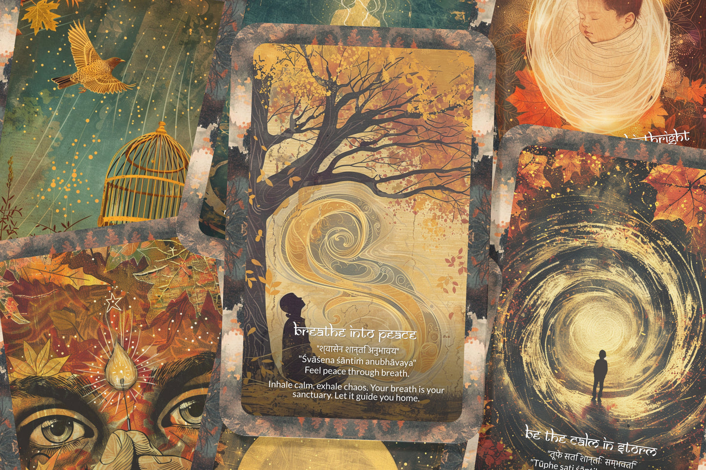 Peace Mantra – A Tranquility Oracle Deck – 22 Oracle Cards – Calm, Clarity, and Presence