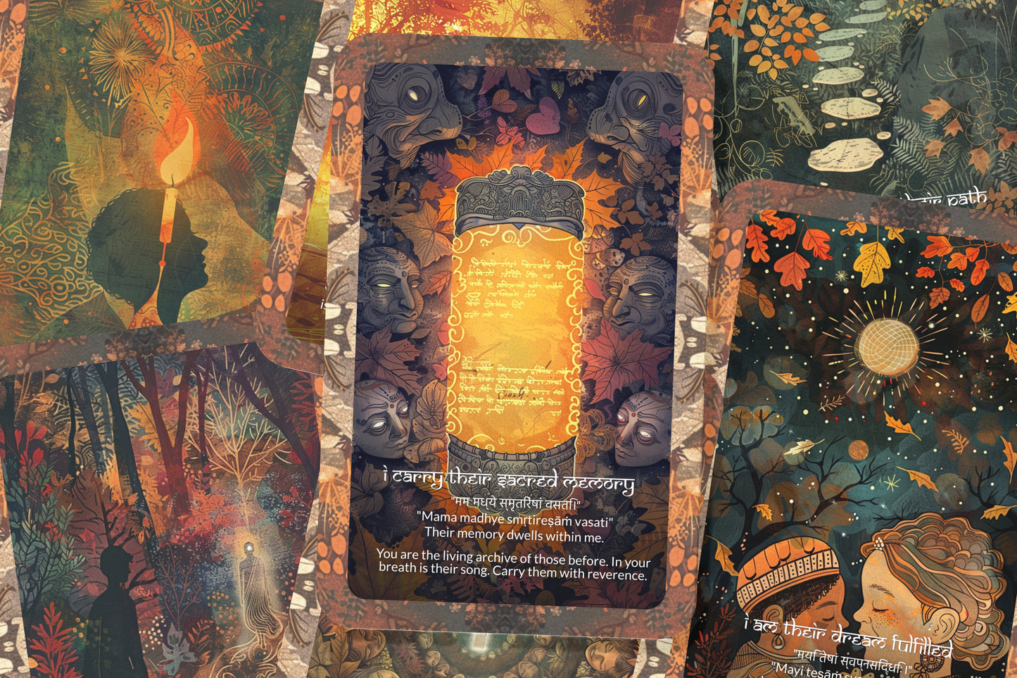 Ancestor Mantra – A Lineage Wisdom Oracle Deck – 22 Oracle Cards – Honoring Roots and Spirit Guides