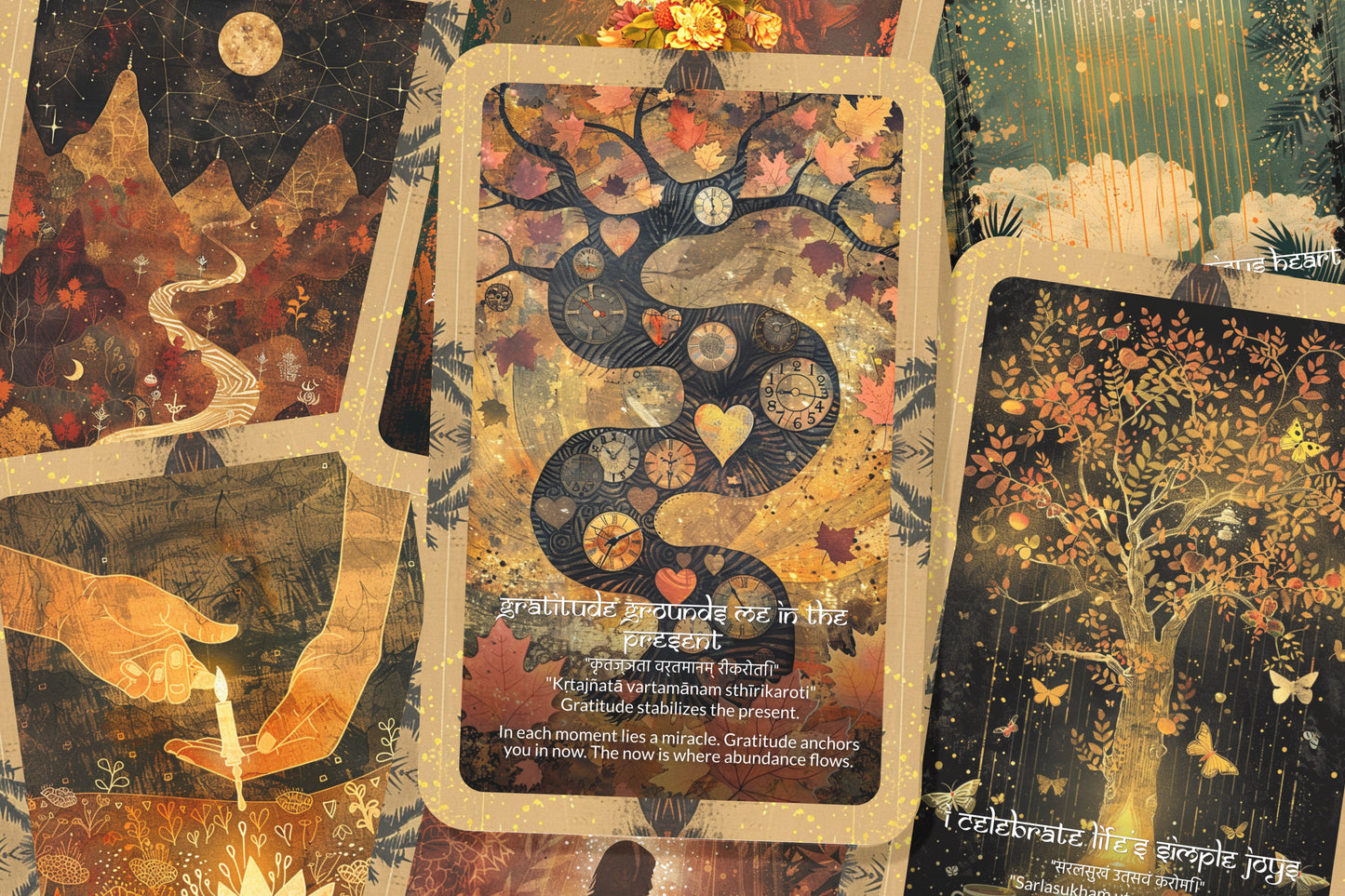 Gratitude Mantra – A Heart Expansion Oracle Deck – 22 Oracle Cards – Blessings in Every Breath