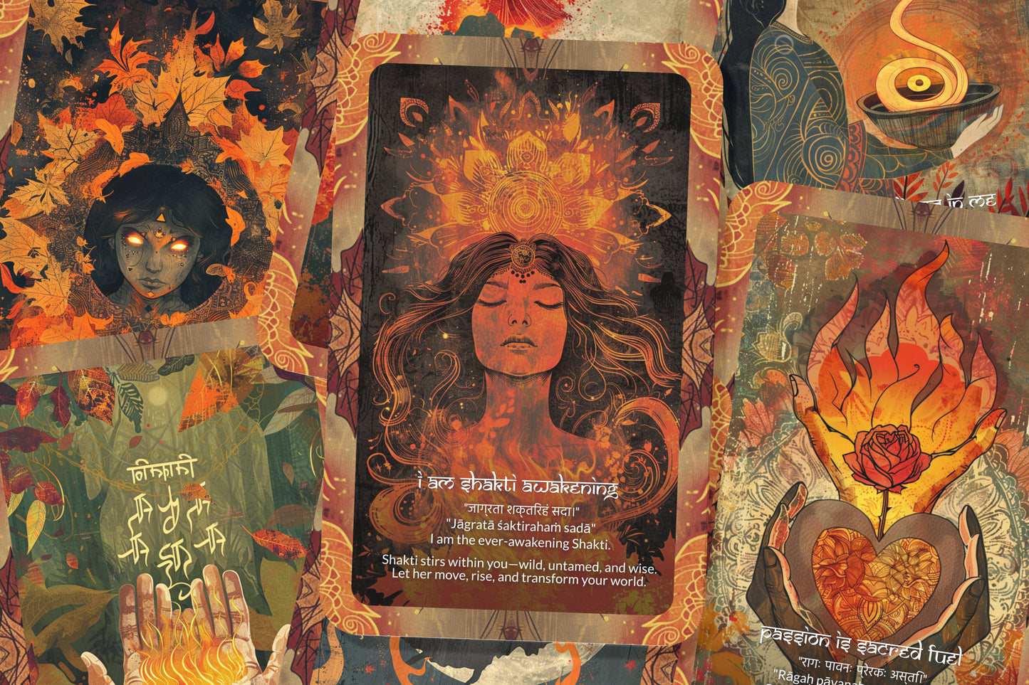 Shakti Fire Mantra – A Feminine Power Oracle Deck – 22 Oracle Cards – Igniting the Sacred Force