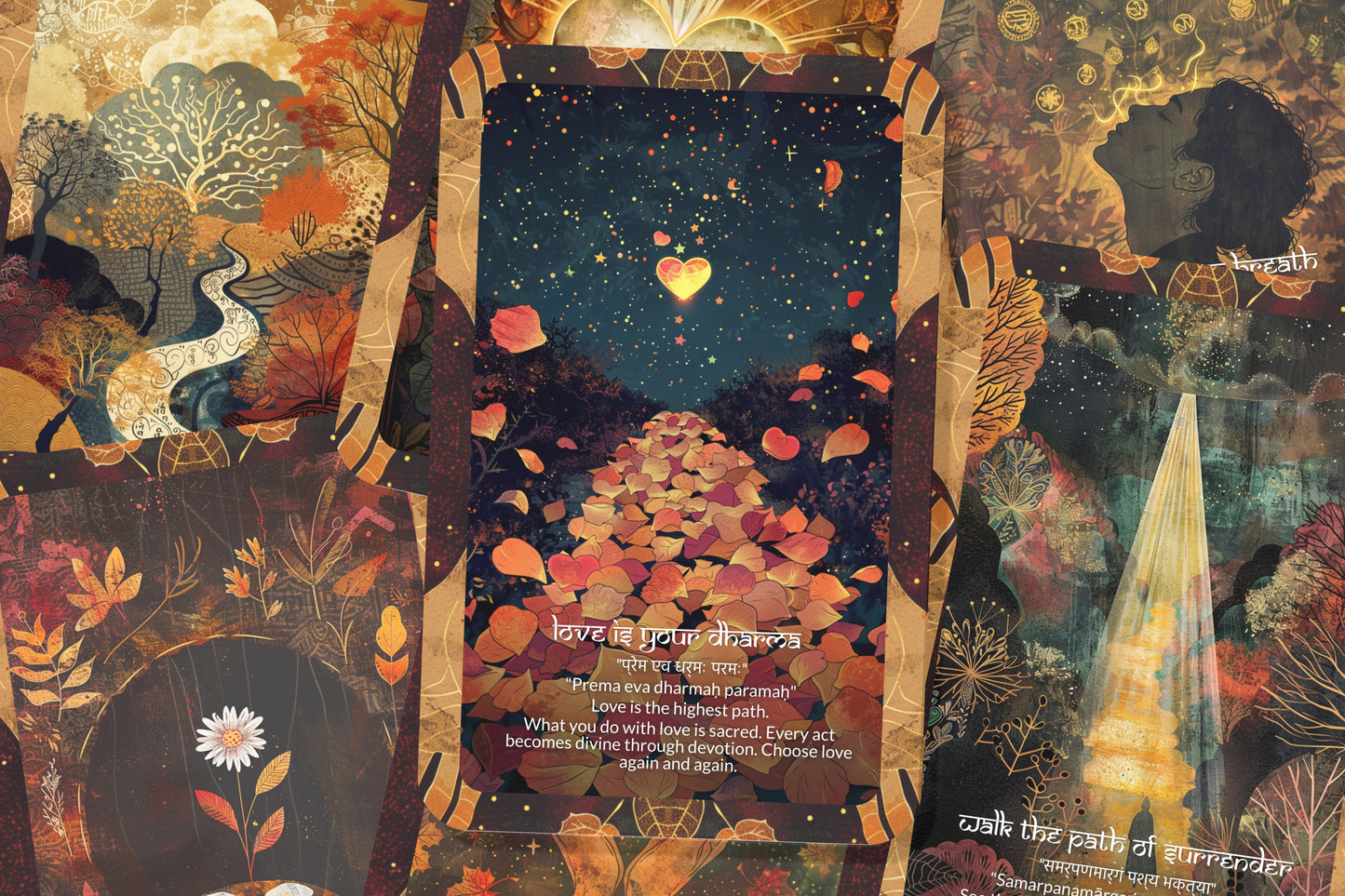 Bhakti Mantra – A Devotional Heart Oracle Deck – 22 Oracle Cards – The Path of Love and Surrender