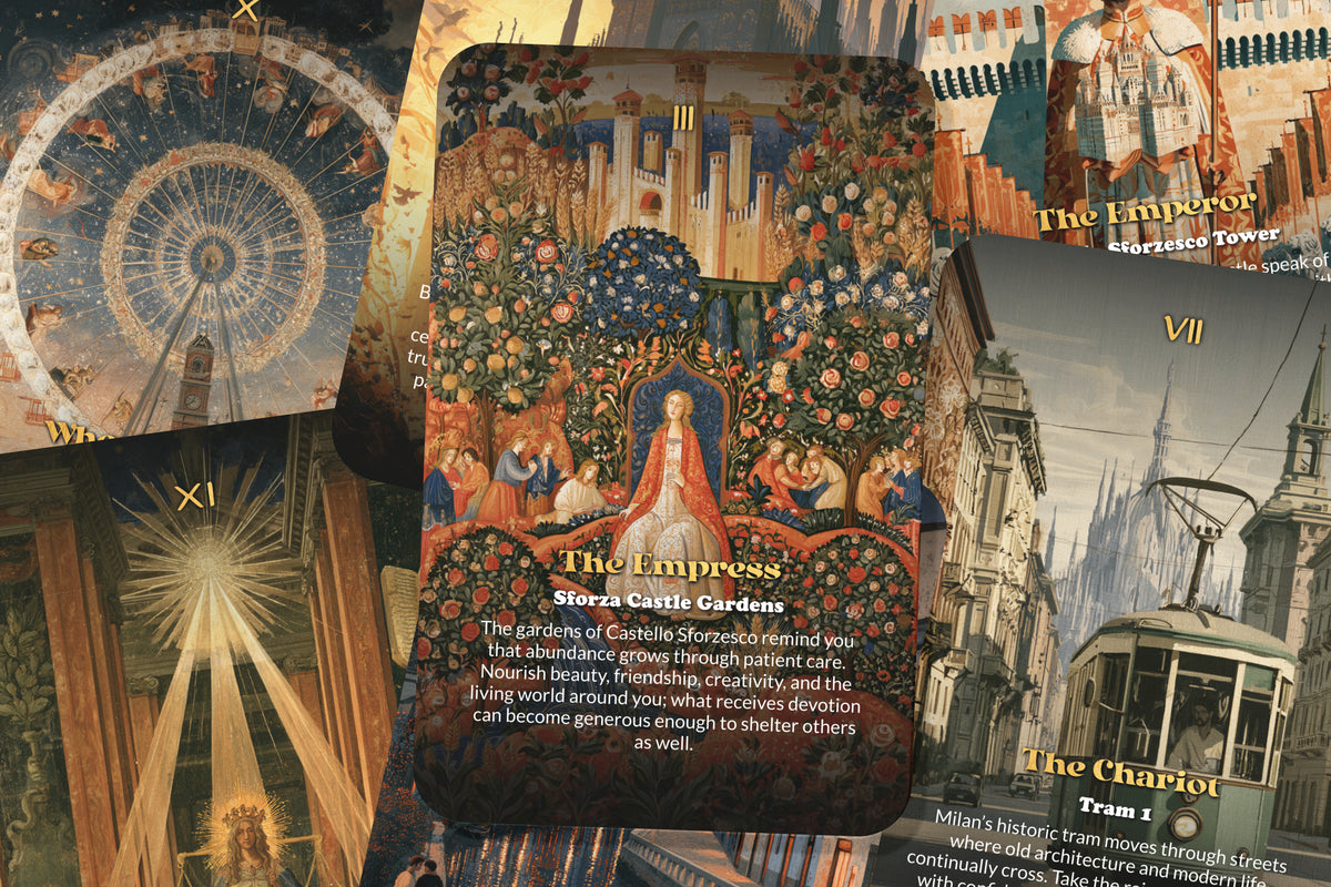The Tarot of Milan – An Italian Art Tarot Deck – 22 Tarot Cards – Fashion, Renaissance Beauty, and Sacred Design