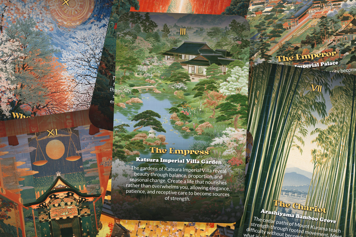 The Tarot of Kyoto – A Japanese Zen Tarot Deck – 22 Tarot Cards – Temples, Gardens, and Ancient Traditions