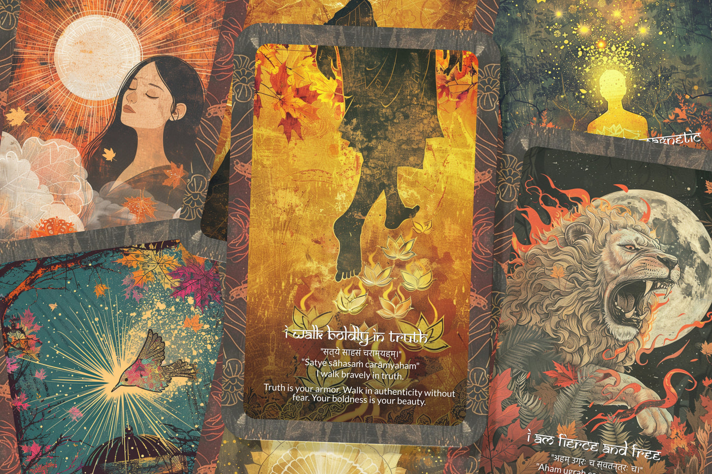 Empowerment Mantra – A Soul Strength Oracle Deck – 22 Oracle Cards – Rise into Your Full Potential