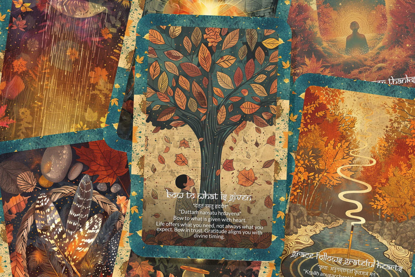 Grace Mantra – A Divine Flow Oracle Deck – 22 Oracle Cards – Moving with Sacred Elegance