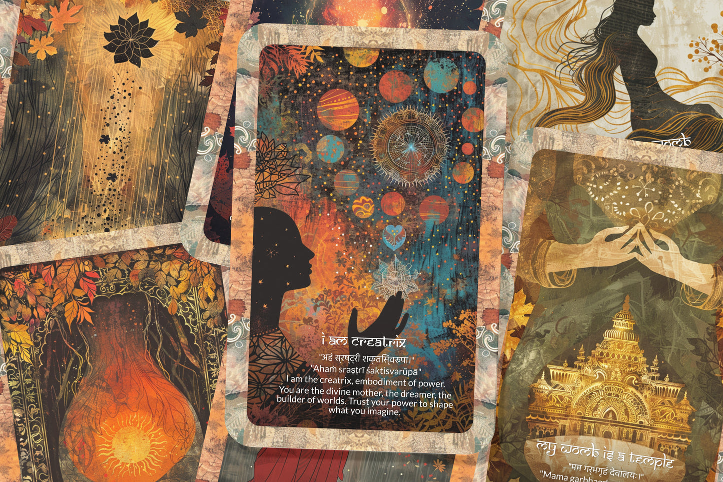 Womb Mantra – A Creative Portal Oracle Deck – 22 Oracle Cards – The Sacred Origin of All Life