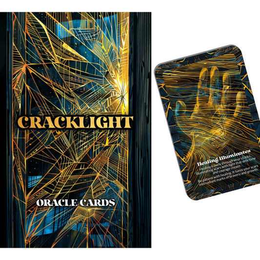 Cracklight – A Resilient Illumination Oracle Deck – 22 Oracle Cards – Shine Through the Fracture