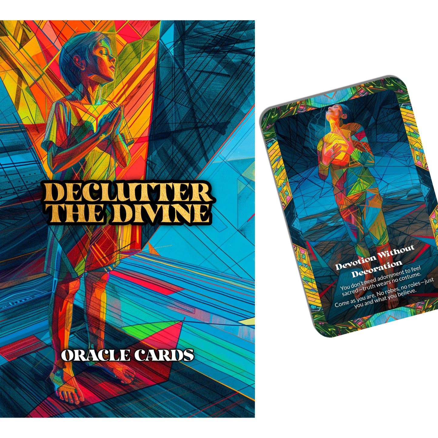 Declutter the Divine – A Simplicity Oracle Deck – 22 Oracle Cards – Make Space for Spirit to Breathe