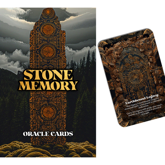 Stone Memory – An Ancestral Earth Oracle Deck – 22 Oracle Cards – Echoes Held in Ancient Ground