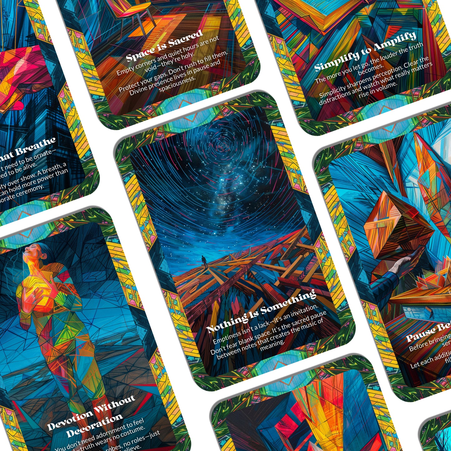 Declutter the Divine – A Simplicity Oracle Deck – 22 Oracle Cards – Make Space for Spirit to Breathe