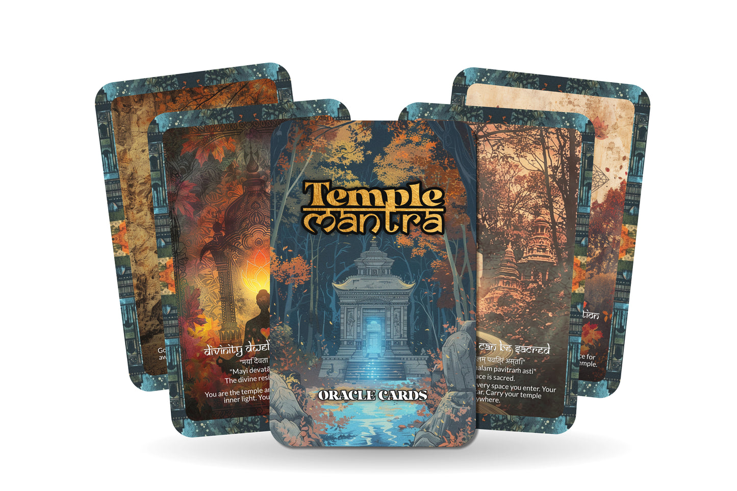 Temple Mantra – A Sacred Space Oracle Deck – 22 Oracle Cards – Dwelling in Divine Presence