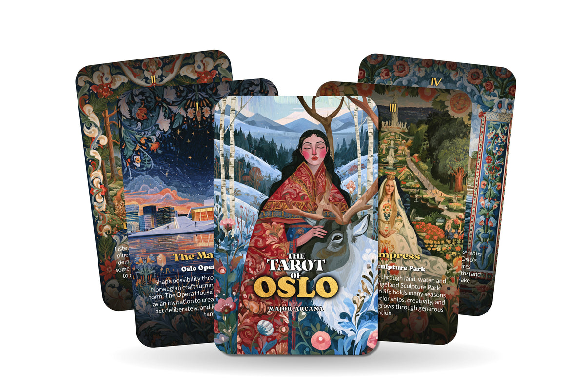 The Tarot of Oslo – A Nordic Fjord Tarot Deck – 22 Tarot Cards – Viking Heritage and Northern Light