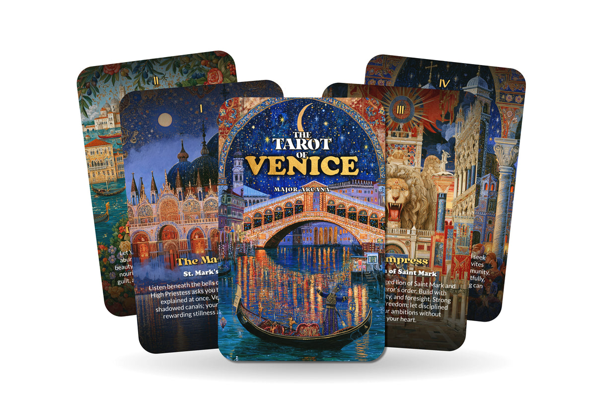 The Tarot of Venice – A Venetian Mysteries Tarot Deck – 22 Tarot Cards – Canals, Masks, and Renaissance Magic
