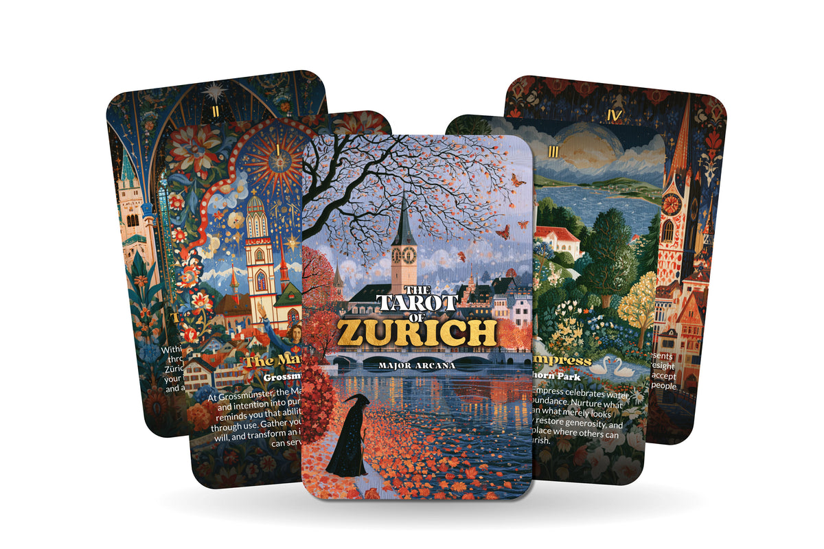 The Tarot of Zurich – A Swiss Alpine Tarot Deck – 22 Tarot Cards – Lake Waters, Mountains, and Swiss Heritage