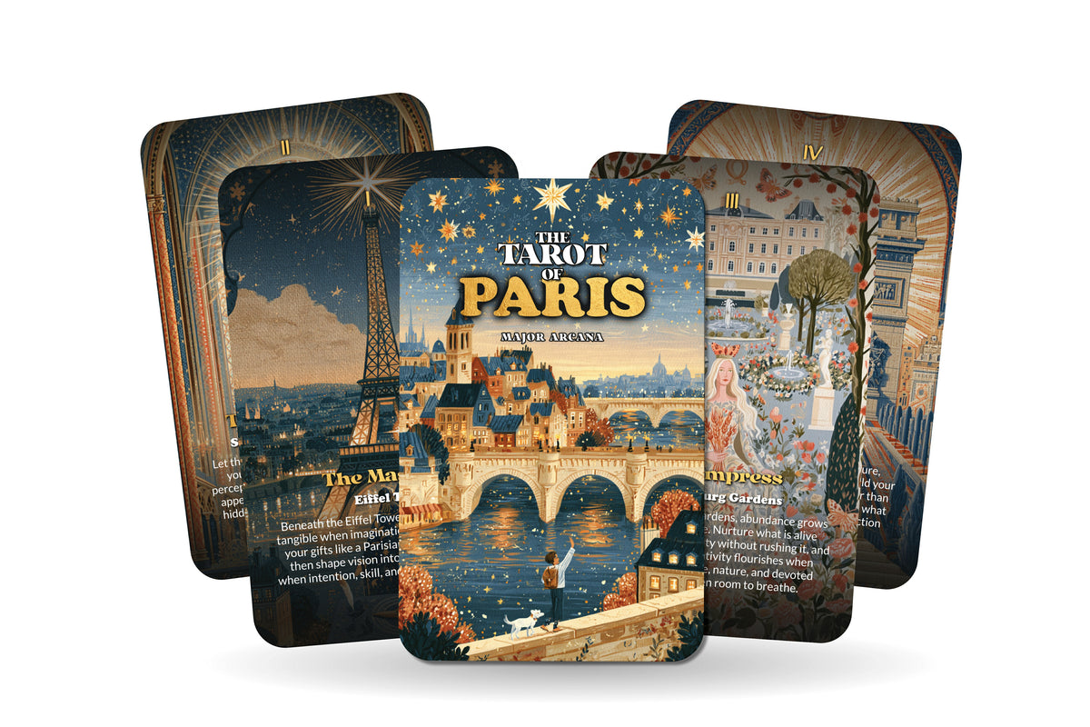 The Tarot of Paris – A French Mysticism Tarot Deck – 22 Tarot Cards – Art, Romance, and the Spirit of the Seine