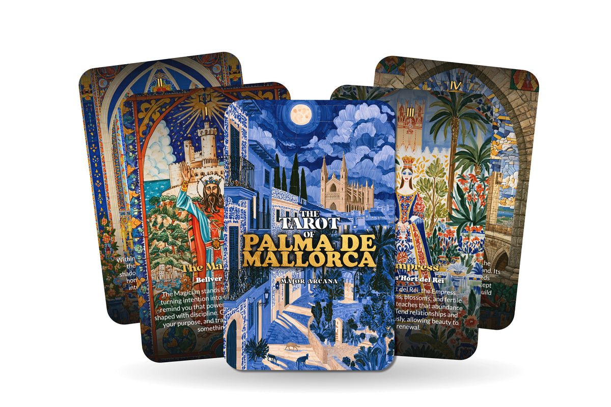The Tarot of Palma de Mallorca – A Mediterranean Island Tarot Deck – 22 Tarot Cards – Sea, Stone, and Balearic Spirit