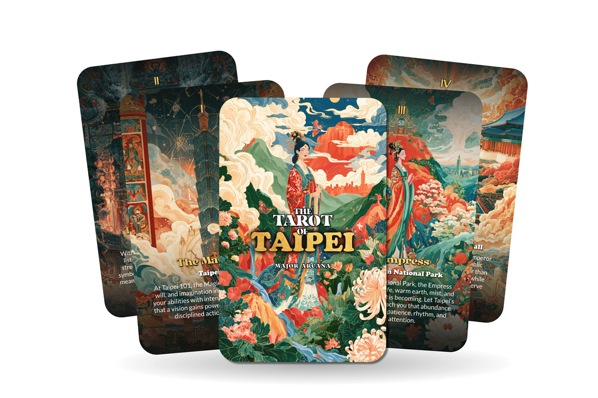 The Tarot of Taipei – A Taiwanese Mountain Tarot Deck – 22 Tarot Cards – Temples, Tea, and Island Mysticism