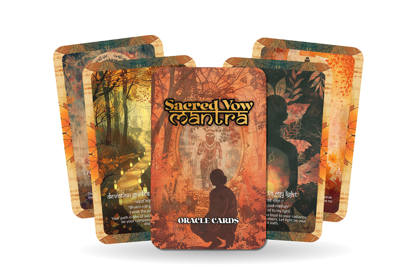 Sacred Vow Mantra – A Soul Commitment Oracle Deck – 22 Oracle Cards – Honoring Promises of the Heart