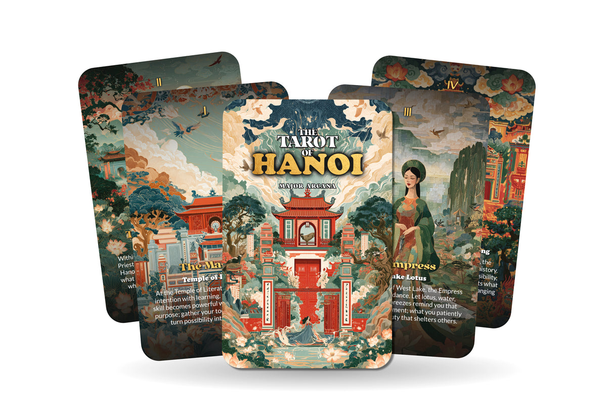The Tarot of Hanoi – A Vietnamese Heritage Tarot Deck – 22 Tarot Cards – Ancient Temples and Spirit of the Red River