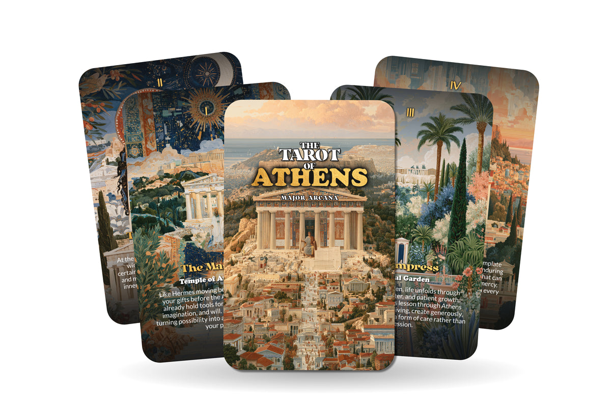 The Tarot of Athens – An Ancient Greek Wisdom Tarot Deck – 22 Tarot Cards – Myths and Mysteries of the Acropolis