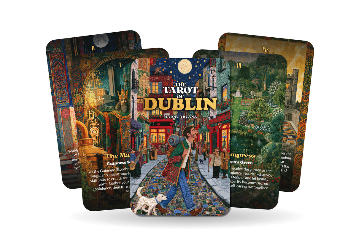 The Tarot of Dublin – A Celtic Spirit Tarot Deck – 22 Tarot Cards – Legends, Literature, and Emerald Isle Mysticism