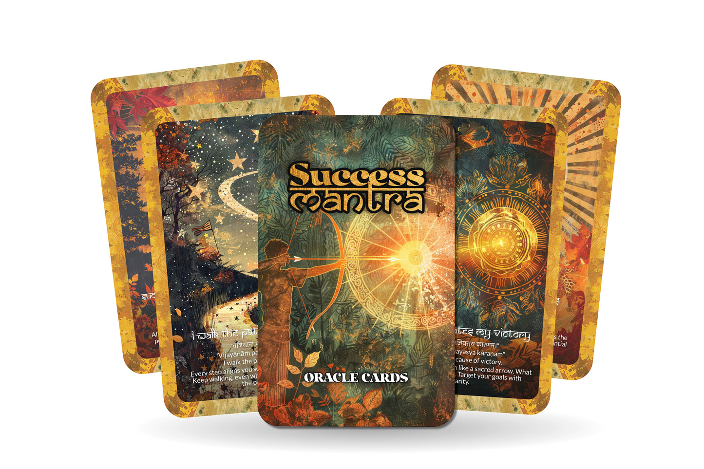 Success Mantra – A Manifestation Oracle Deck – 22 Oracle Cards – Aligning with Triumph and Purpose